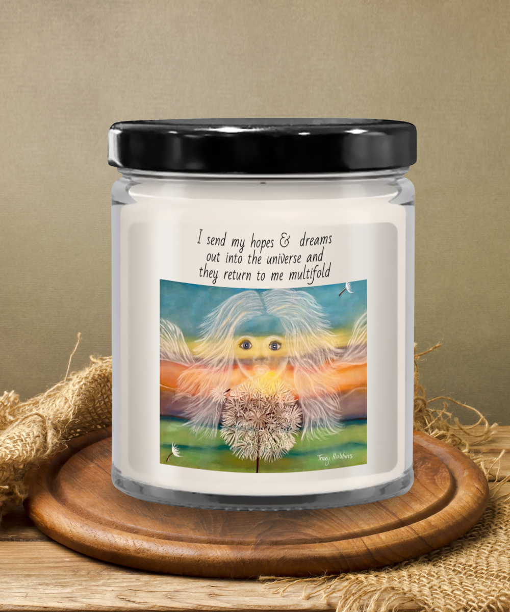 Affirmation candle, dreams come true, manifestation, energised, healing,gifts for her, gift for him