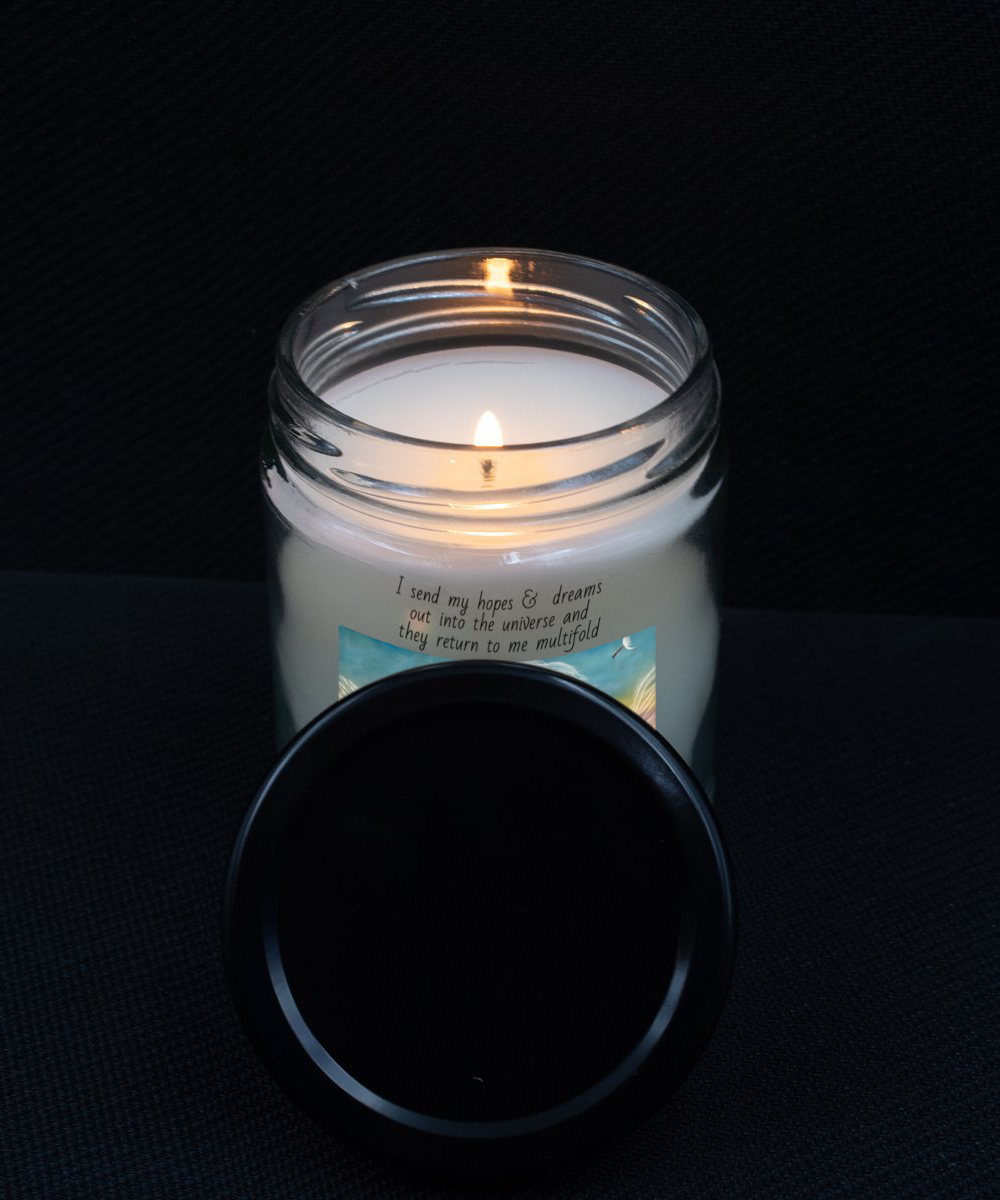 Affirmation candle, dreams come true, manifestation, energised, healing,gifts for her, gift for him